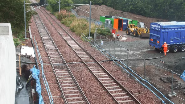 UNDERTRACK PNEUMATIC DELIVERY FOR CYCLE PATH DEVELOPMENT | BATHGATE RAIL STATION