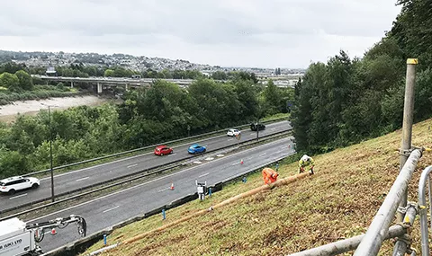 Lightweight Fill on hillside