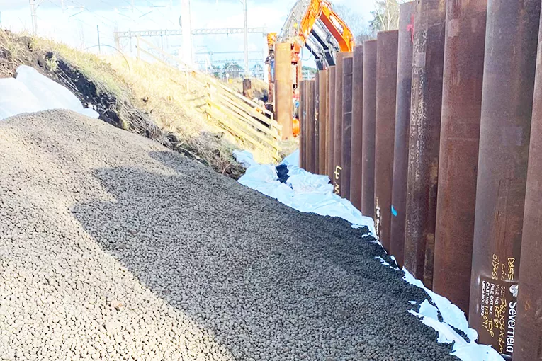Carstairs West Embankment Retention & Slope Regrade Works