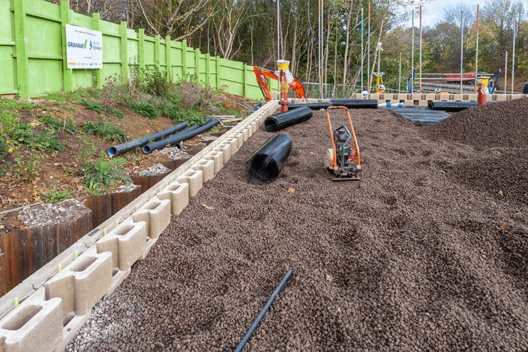 Leca® LWA with Geotextiles and Geogrid Systems