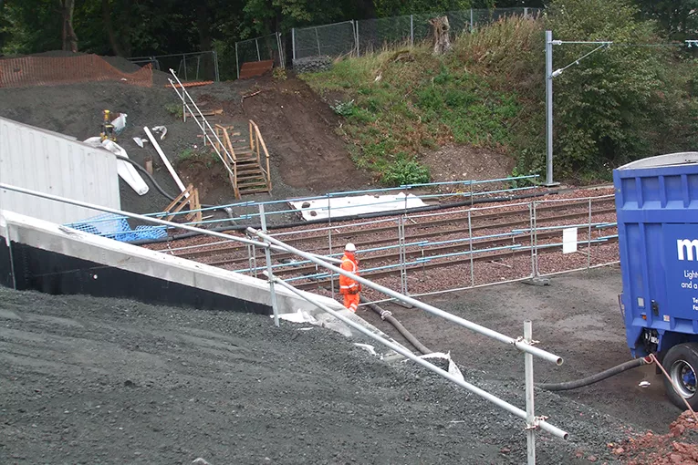 UNDERTRACK PNEUMATIC DELIVERY FOR CCLE PATH DEVELOPMENT | BATHGATE RAIL STATION