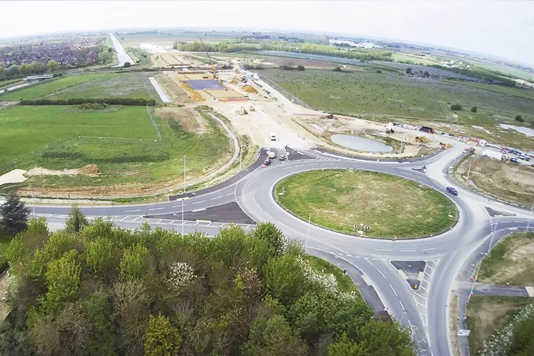 over 26,000m3 of Leca LWA has been specified to provide bridge abutment support