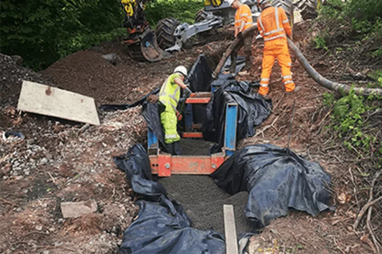 Lightweight Fill on hillside
