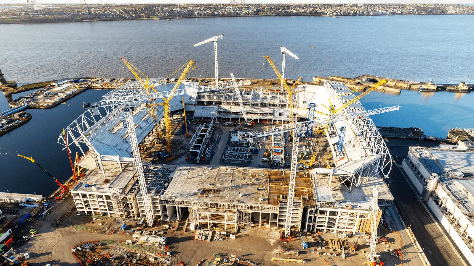 NEW EVERTON FOOTBALL STADIUM ON BRAMLEY MOORE DOCK 