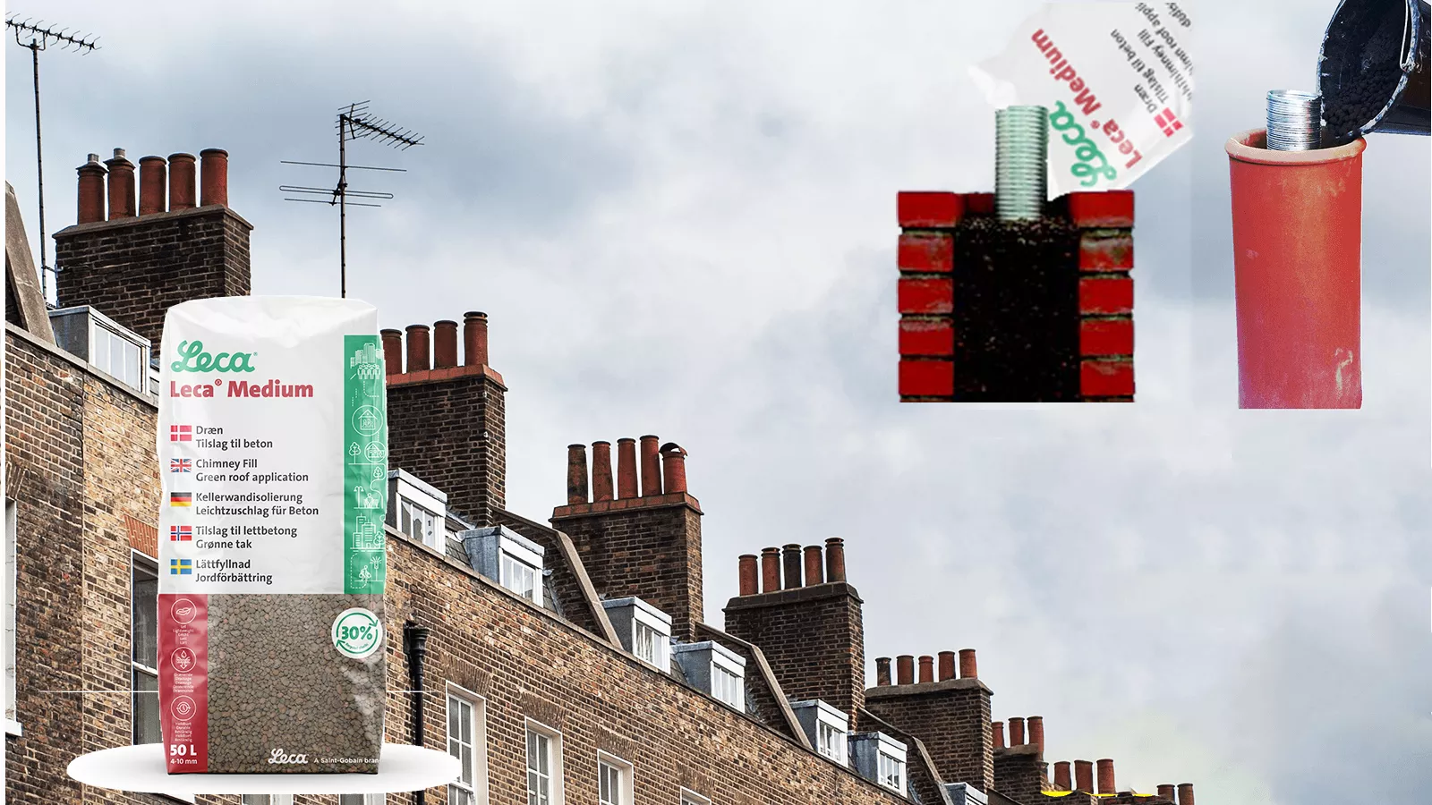 Leca® Chimney and Flue Fill (50L Bags) | Leca UK