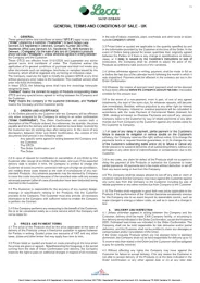 Sales Terms and Conditions