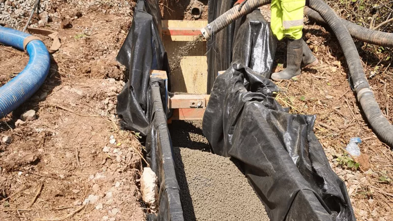 drainage with LECA