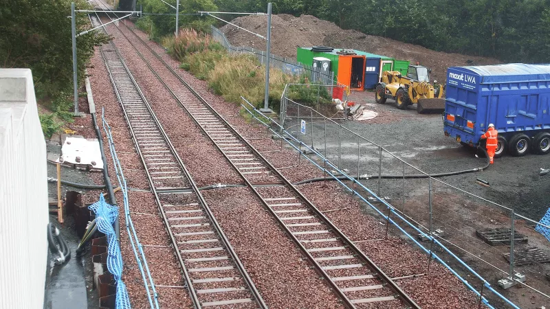 UNDERTRACK PNEUMATIC DELIVERY FOR CYCLE PATH DEVELOPMENT | BATHGATE RAIL STATION