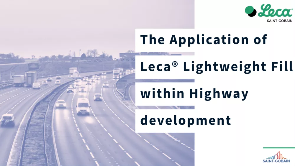 over 26,000m3 of Leca LWA has been specified to provide bridge abutment support