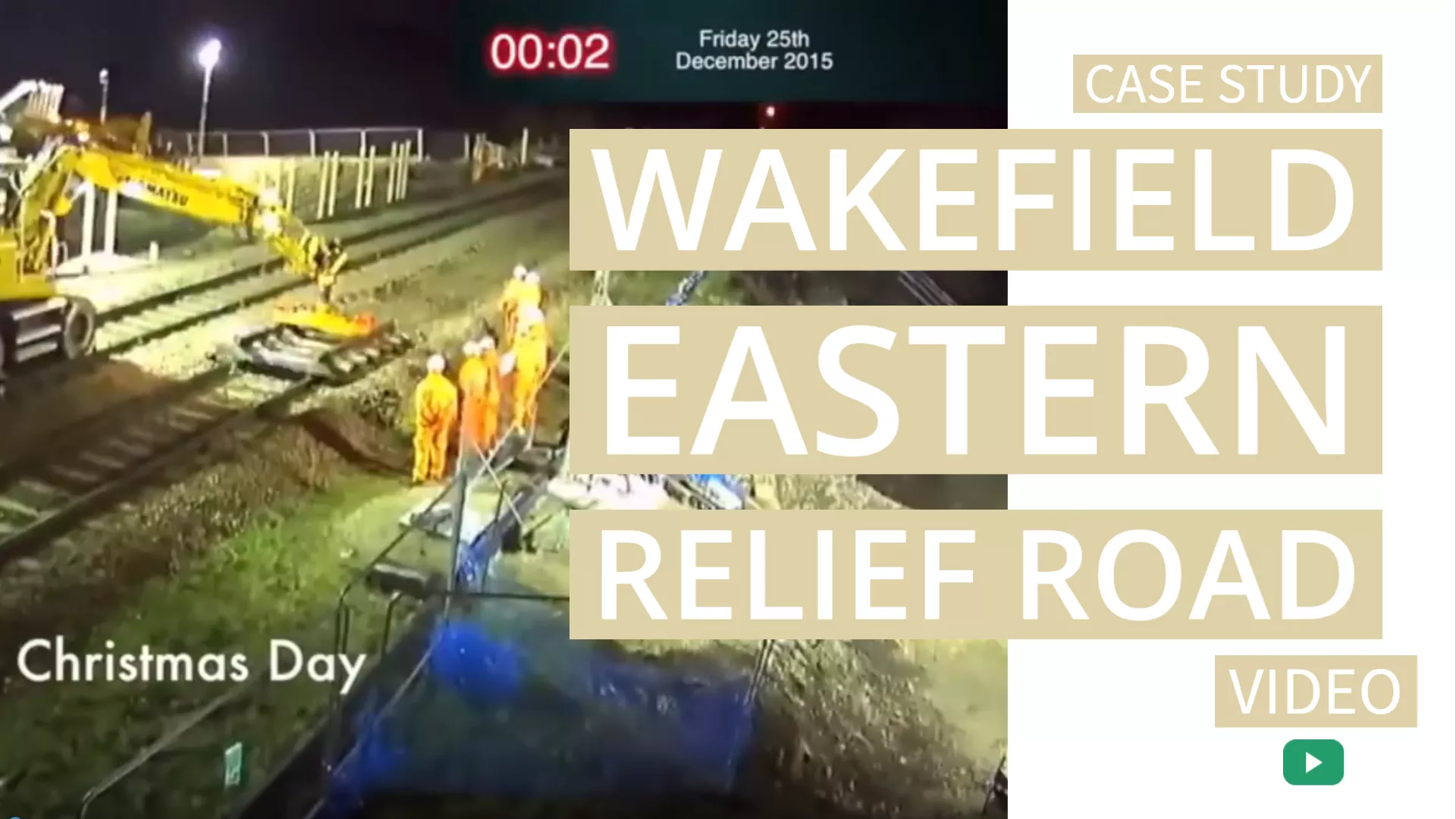 Wakefield Eastern Relief Road (24 Hour Christmas Day Construction)